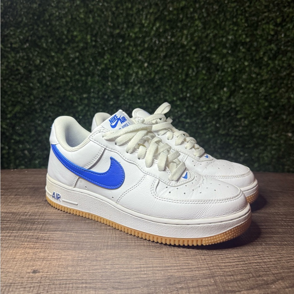 Nike Air Force 1 White and Blue Sneakers

“Color of the Month Varsity Royal Gum”